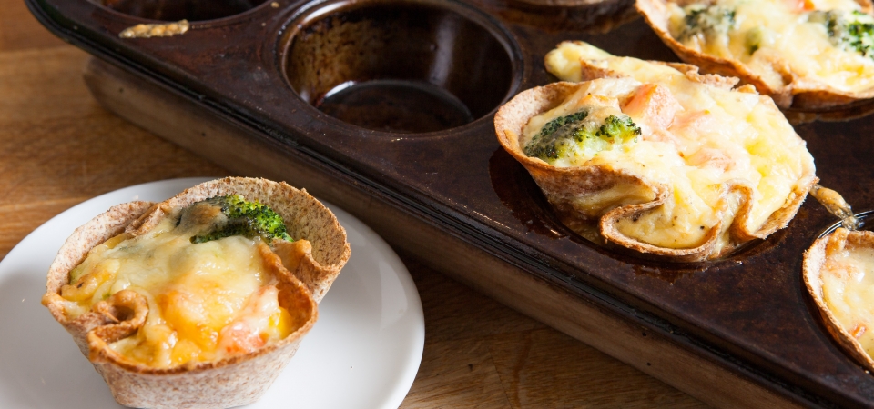 Mini vegetable quiches