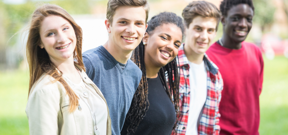 Young people smiling
