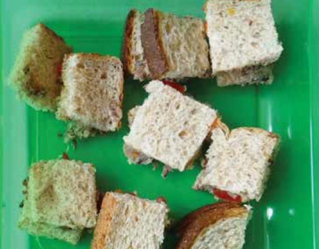 Sardine sandwiches lunchbox