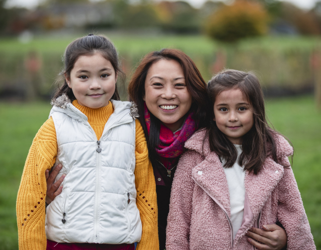 Mum with children