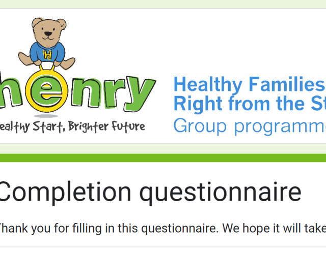 HFRFTS Completion questionnaire