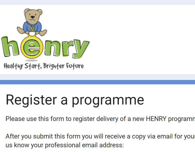 Register a programme