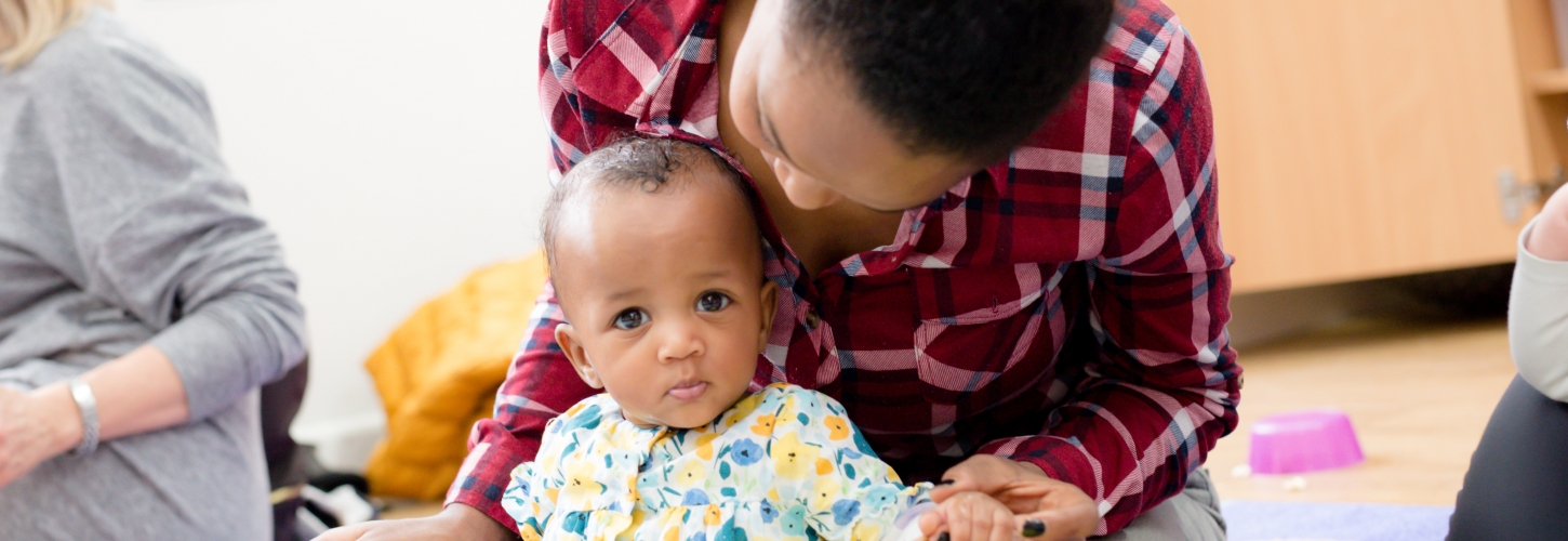 Baby and mum at a HENRY group programme