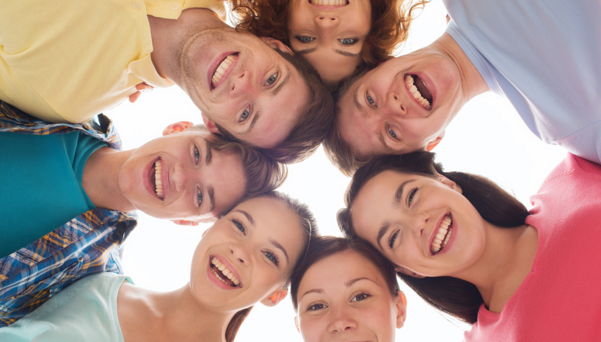 Teenagers in a circle