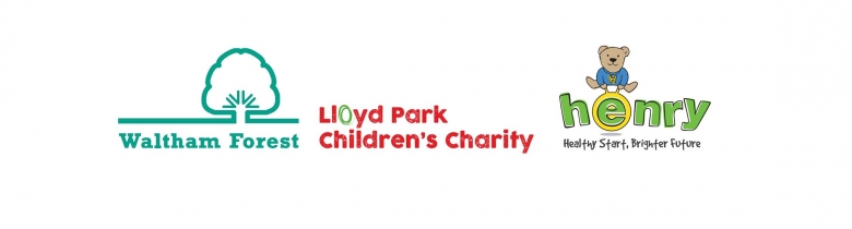 London Borough of Waltham Forest logo, Lloyd Park Children's Charity logo, HENRY logo