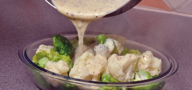 Broccoli and cauliflower cheese